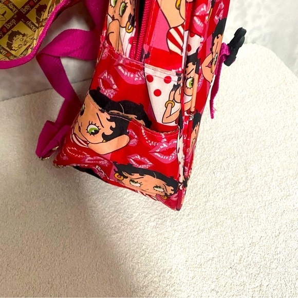 Betty Boop Backpack Purse 13" Carry Red Tote Bag Birthday, School Unique EUC - Picture 6 of 13